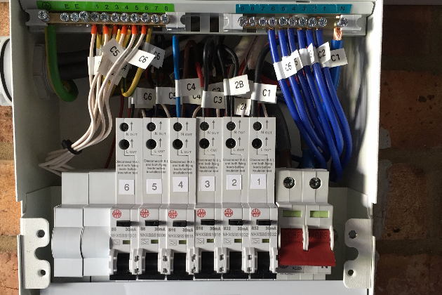 Inside Of Newly Installed Consumer Unit - CLIFF Electrical, Polegate, East Sussex